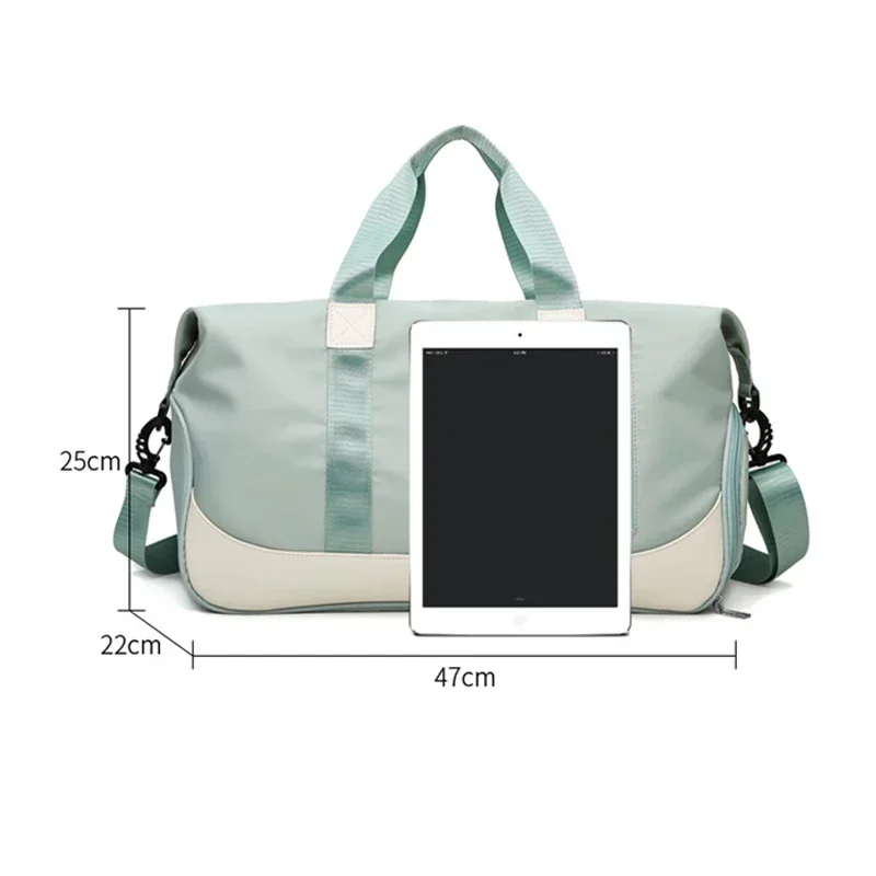 Gym Bags Dry Wet Separation Women Travel Sports Shoulder Messenger Pack With Independent Shoe Compartment Yoga Training Handbag