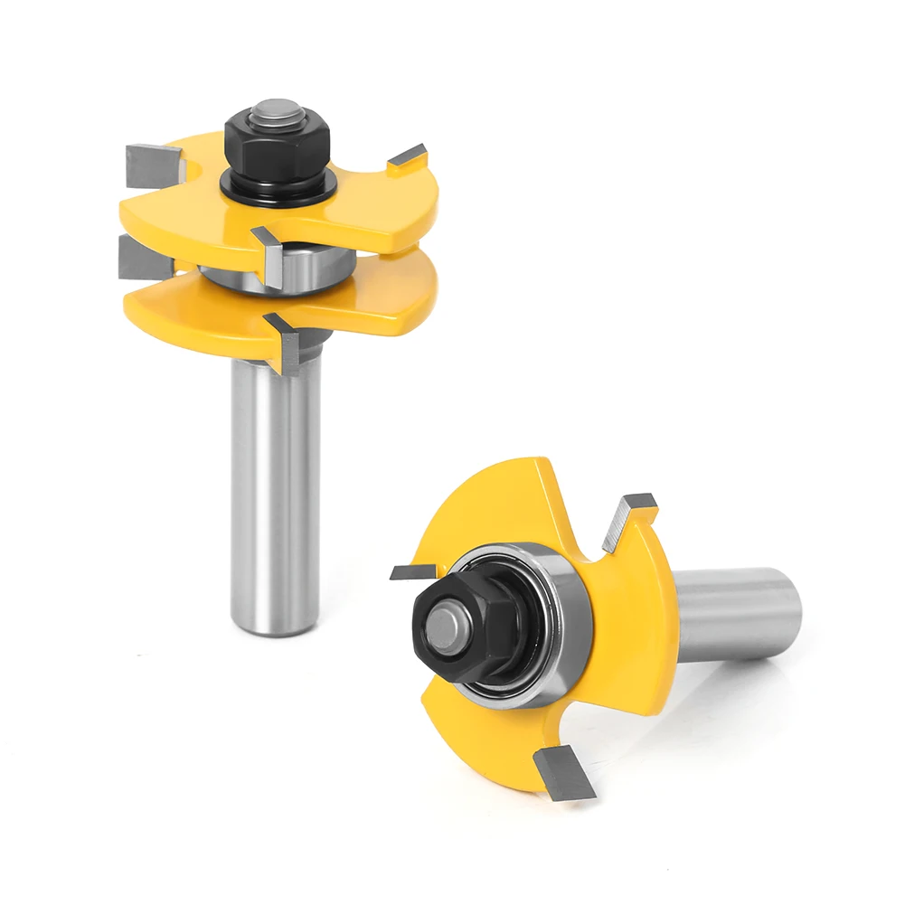 Imagem -05 - Fresadora T-slot para Carpintaria 3-tooth Tongue e Groove Joint Assemble Router Bits mm 12 mm Shank Pcs