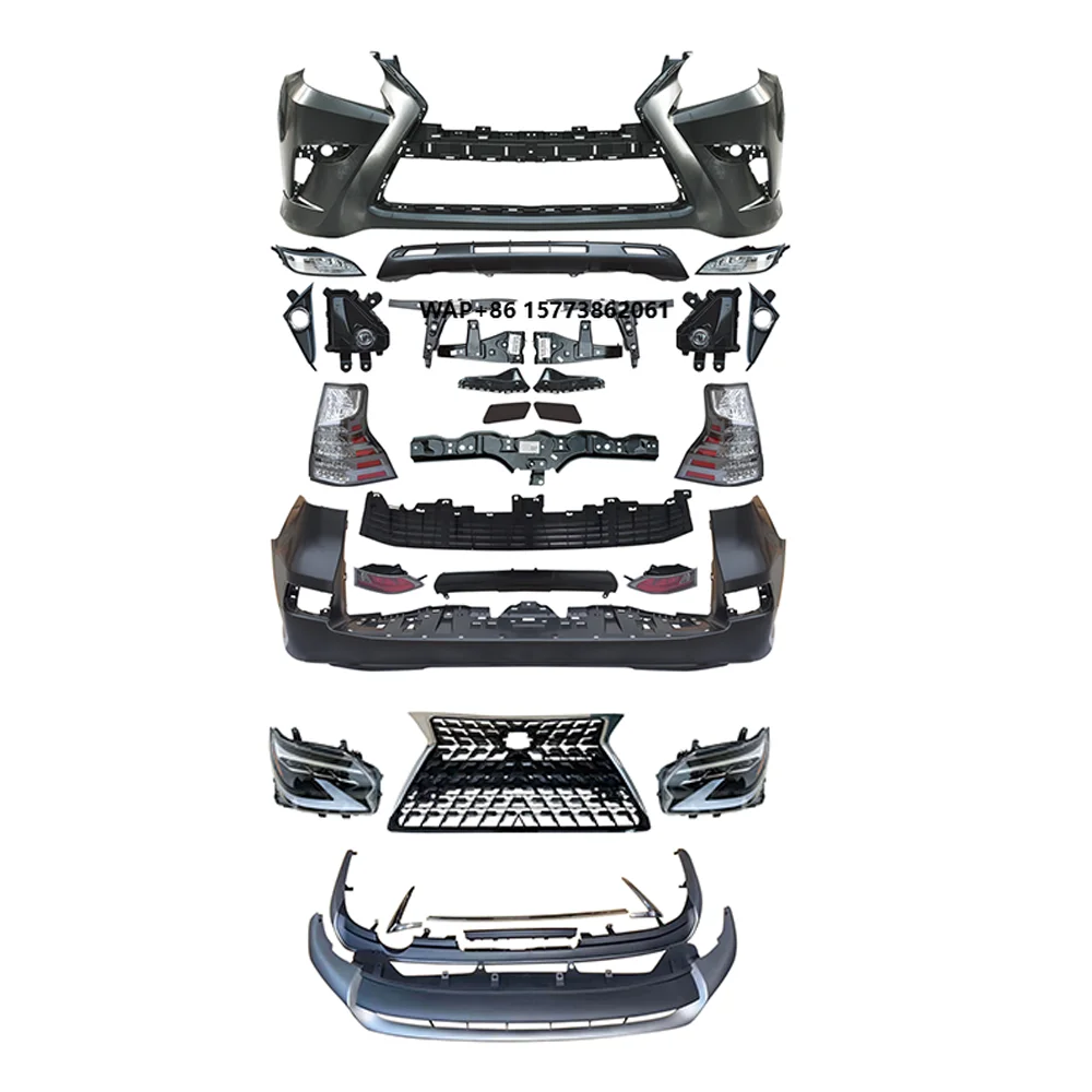 

2022 New Design Body Kit GX460 10-13 Easy Front Rear Bumper Assembly PP+ABS Material New Style Lamp