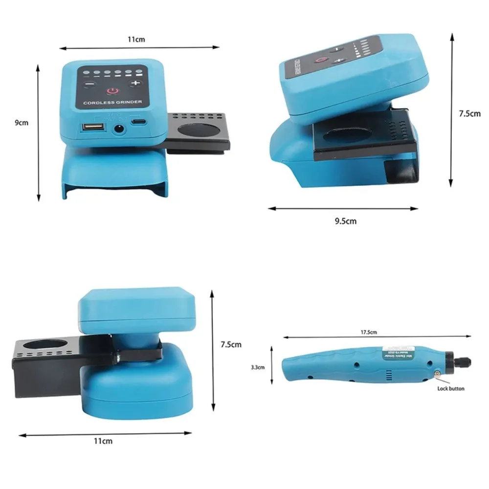 Мини-электрическая шлифовальная машина, 18000 об/мин, обратная бесступенчатая регулировка скорости, мини-шлифовальная машина для дома, сделай сам, для литиевой батареи Makita 18 В-21 В