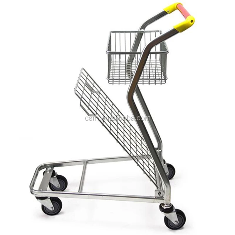 RH-SDB06 720*440*970mm Fruit Shop Double Layers Shopping Cart