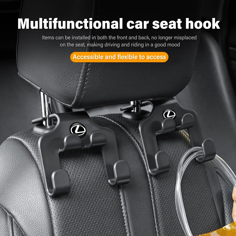 Car Seatrear Four Hooks Phone Holder Organizator Bag Hanger For Lexus CT ES GS NX IS250 CT200h IS300h ES300h ERX400h NX300h