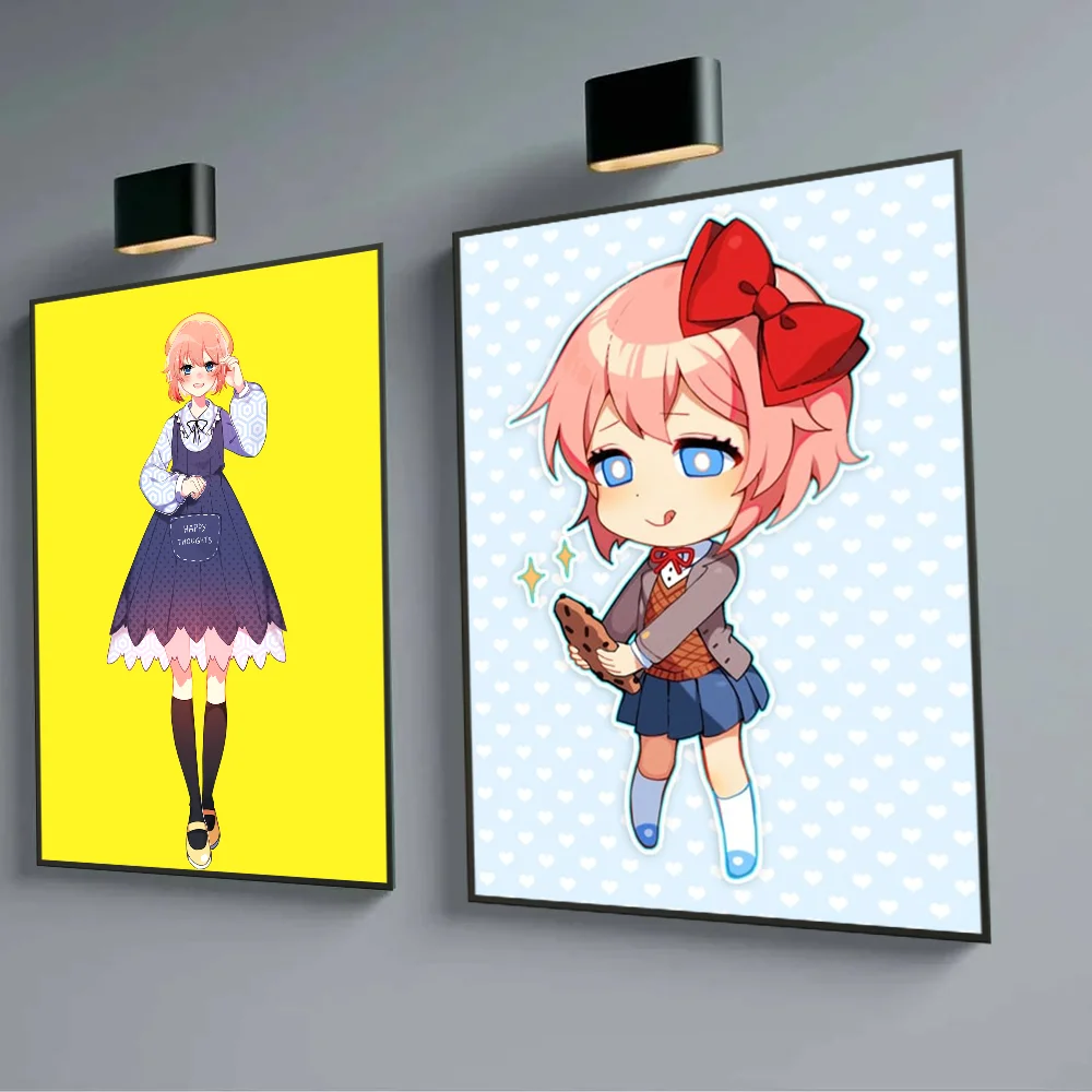 D-Doki Doki Literature C-Club! Poster Sticky Wall Art Printing Waterproof Home Living Bed Room Garage Bar Aesthetic Decor