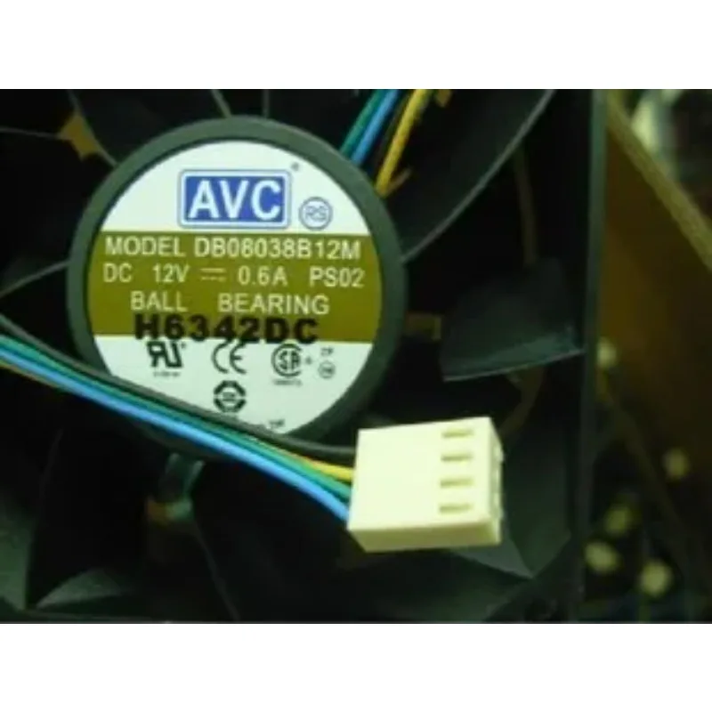 JFG For AVC DB08038B12M 8038 8CM 4PIN Cooling Fan