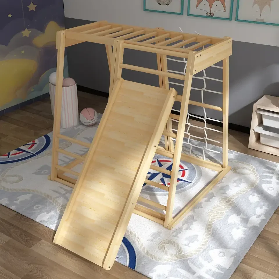 Baby Climbing Frame For Toddler Wooden Indoor Climbing Frame For Children Indoor Climbing Frame Kid Slide Swing Playground