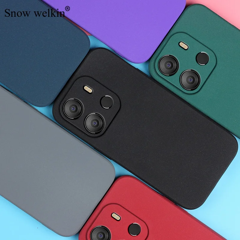 Sand Matte Soft Silicon Full Protect Shockproof Anti-Slip Case For Tecno Pop 7 6 5 Pro Lte Go Phone Cases Cover Shell Fundas