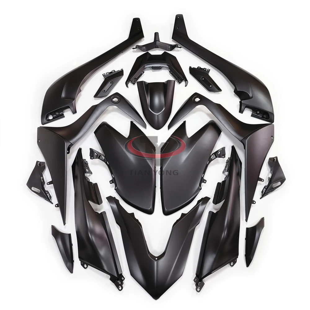 

Для TMAX 530 Fit TMAX530 2017-2018-2019-2020-2021 инъекция кузова ABS аксессуары полностью матовый черный капот полный комплект обтекателей