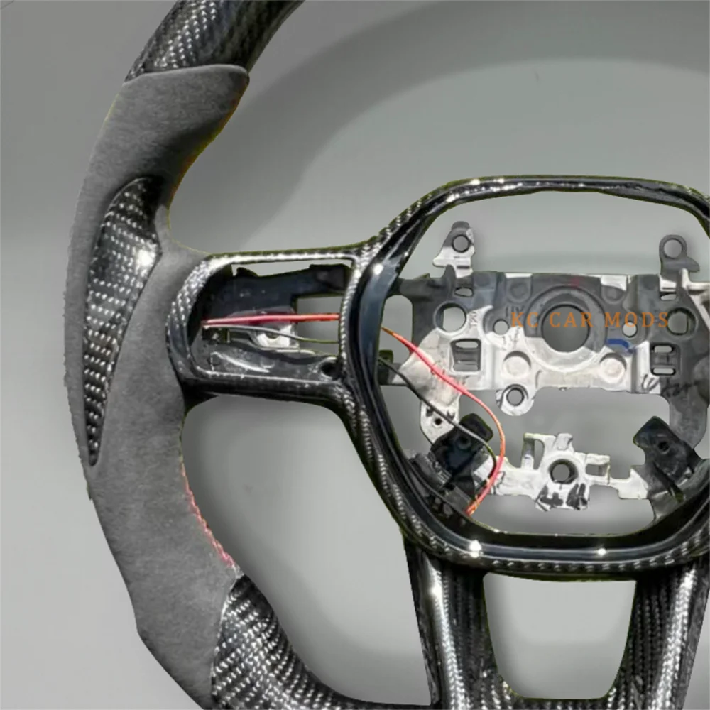 

Customized black Carbon Fiber red stitch LED Steering Wheel for Honda Civic 2022 2023 2024 2025