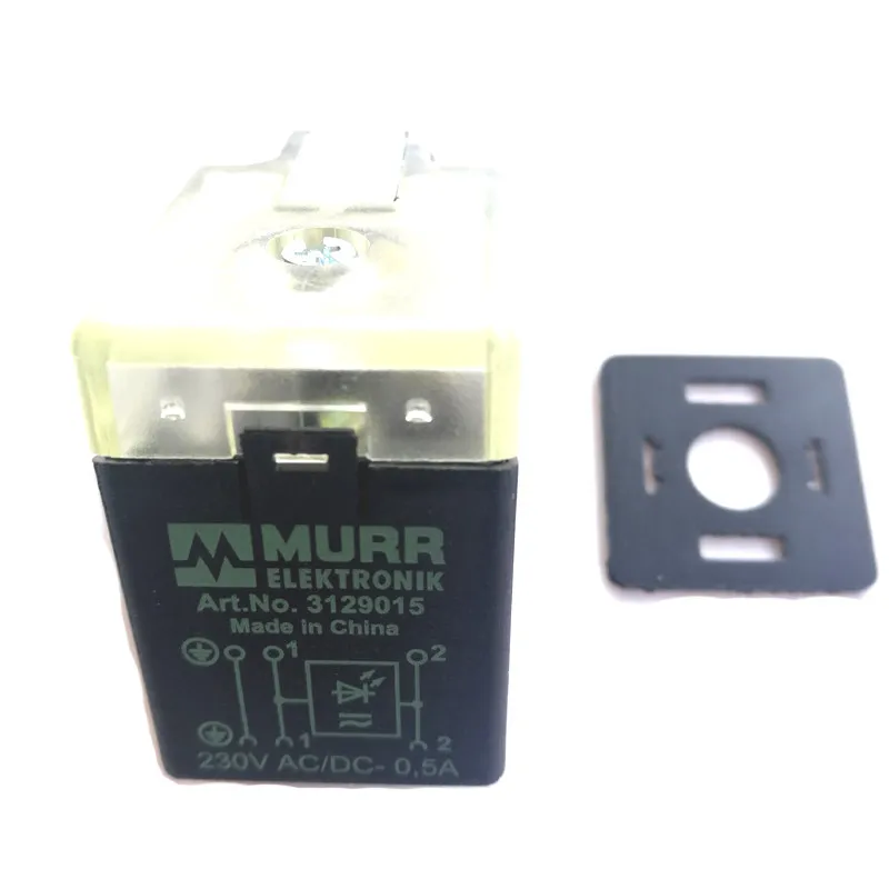 オリジナルドイツ製-murr-murr-ソレノイドバルブプラグ-3129015-ac-dc220v-05a18mm