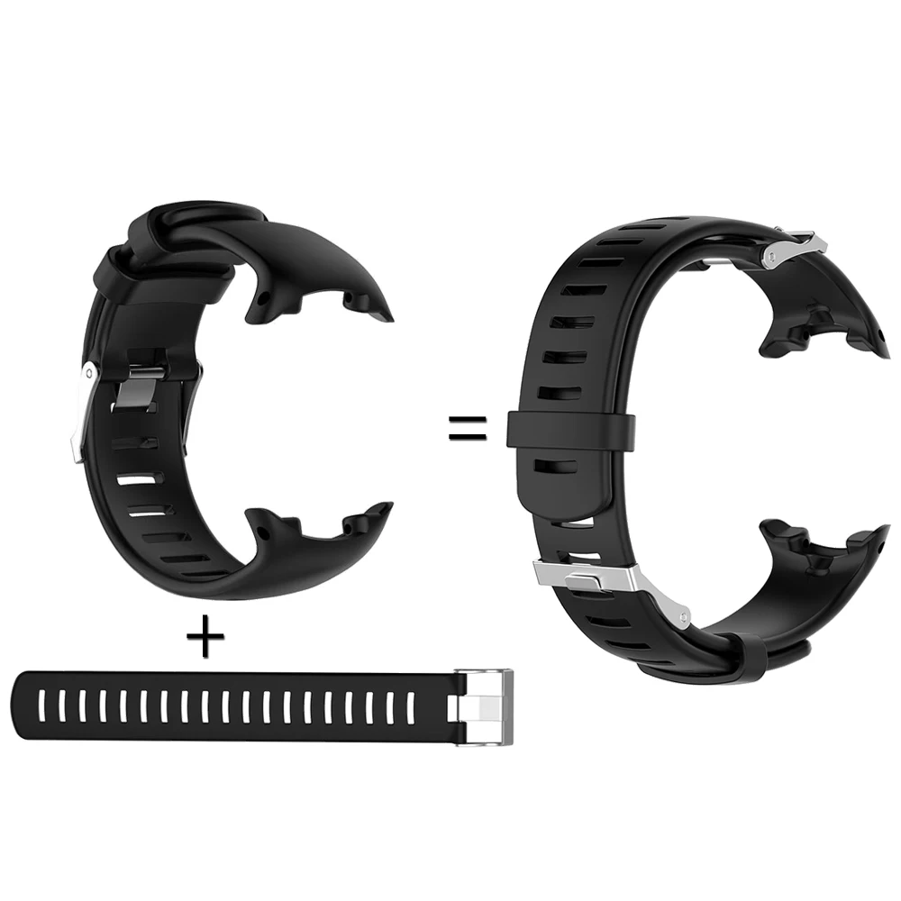 Pulseira de relógio de substituição de silicone macio para suunto d4 pulseira de relógio inteligente para suunto d4i novo pulseira esportiva de mergulho com ferramenta