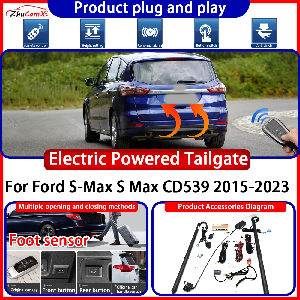 ZhuCamX OEM Powered Tailgate for Ford S-Max S Max CD539 2015-2023 System Suiteanti Pinch Smart Intelligent Control Gate Lift Kit
