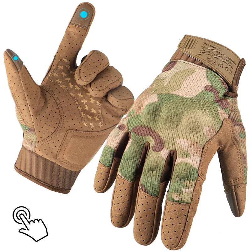 

Tactical gloves men's full-finger touch screen four seasons outdoor sports fighting training mountaineering non-slip wear-resist