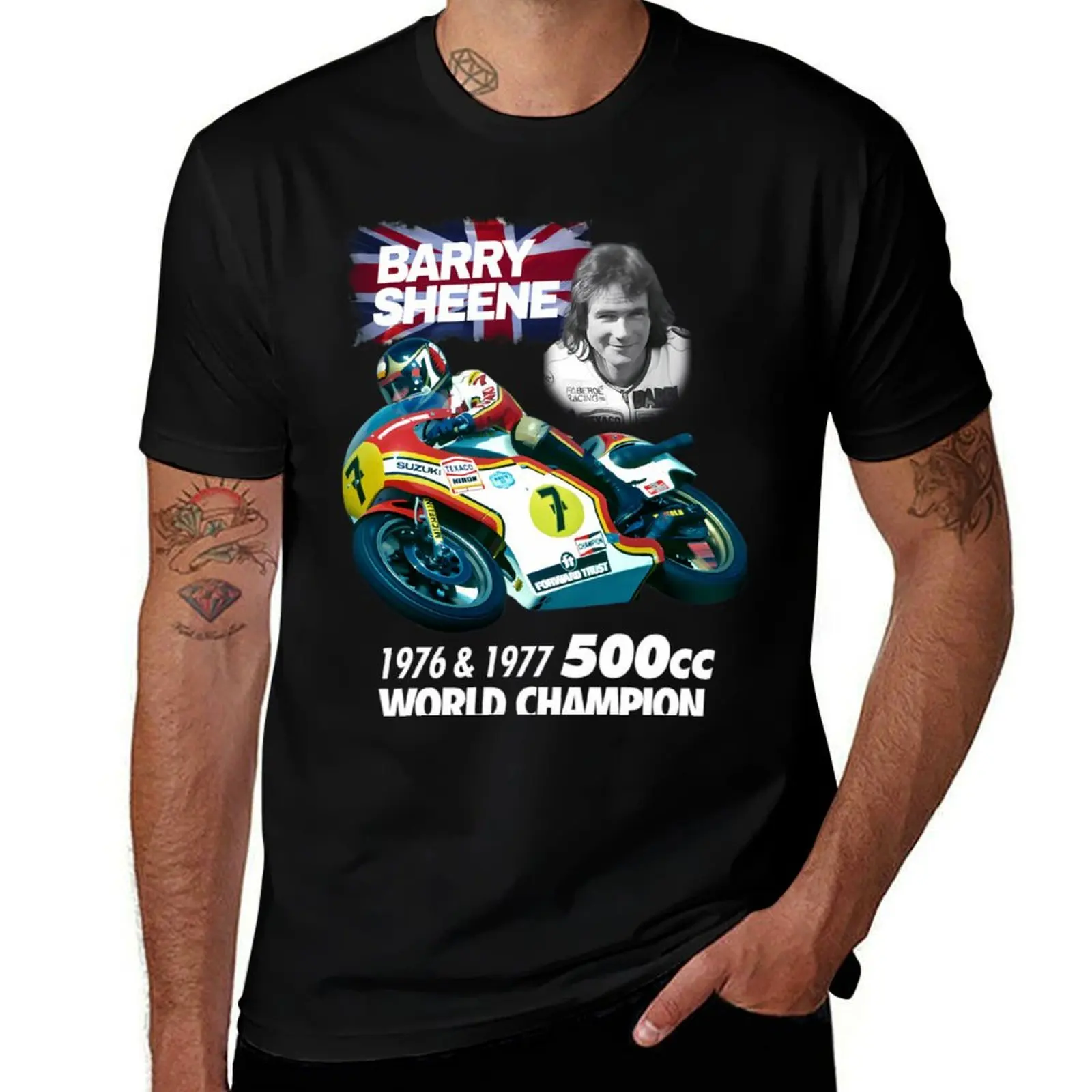 Barry Sheene BK &x28;13&x29; T-Shirt Casual Minimalist Short Sleeve Top