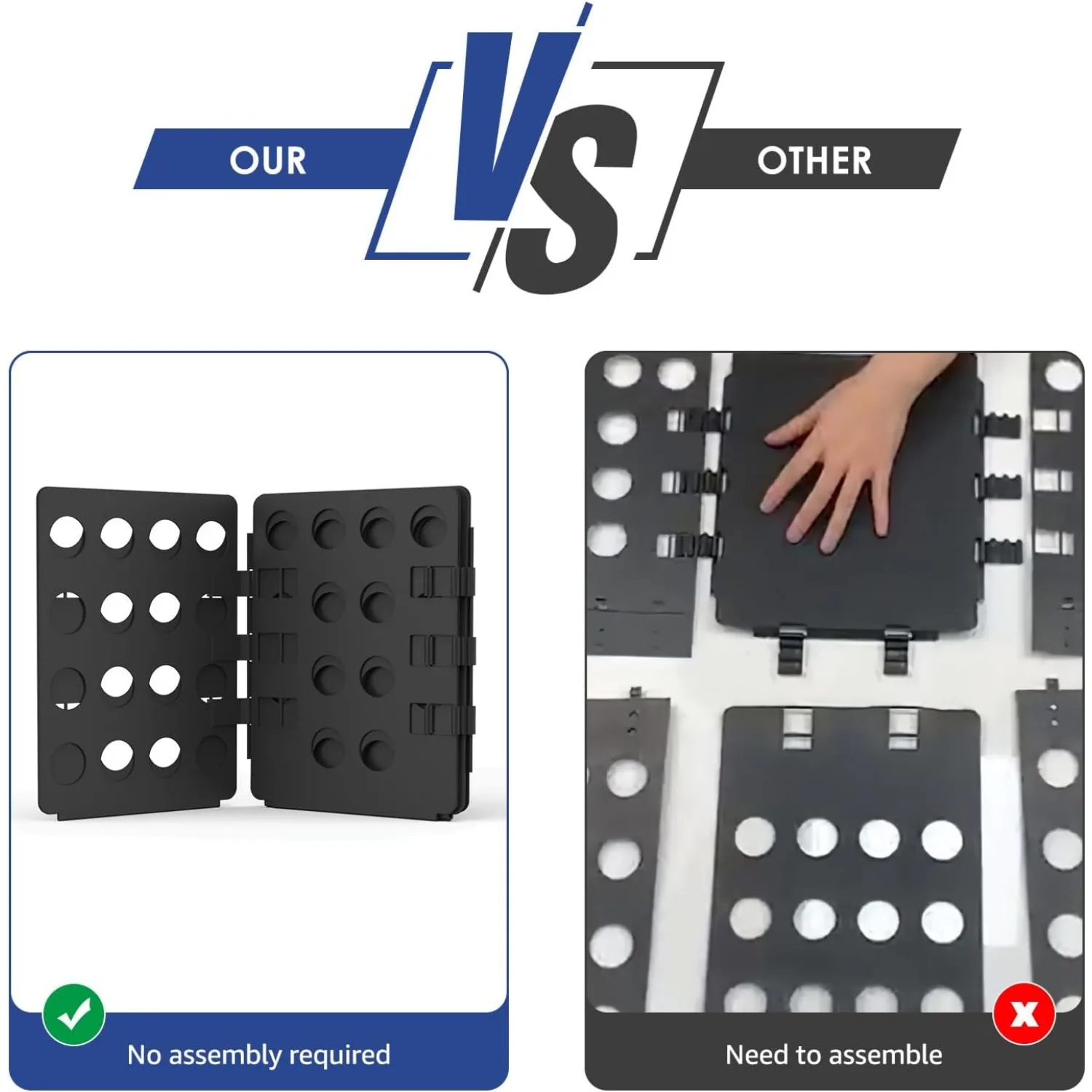 Fast Easy Plastic Shirt Folding Board Clothes Folder Laundry Storage Organizer Tool for  Adults Household Travel Gift image 3