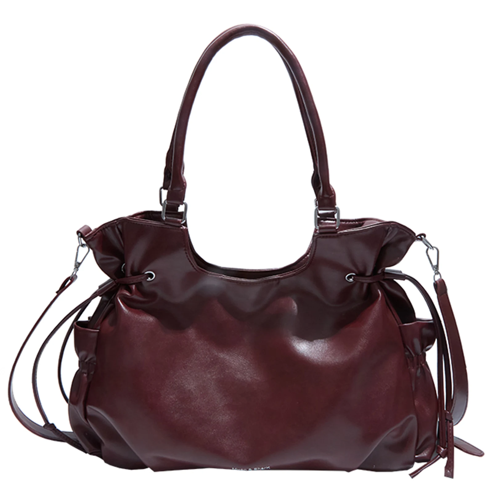 

Сумка-тоут из ПУ для поездок на работу, большая вместительная сумка через плечо, однотонная сумка-тоут, вместительная сумка для женщин, для путешествий и поездок на работу