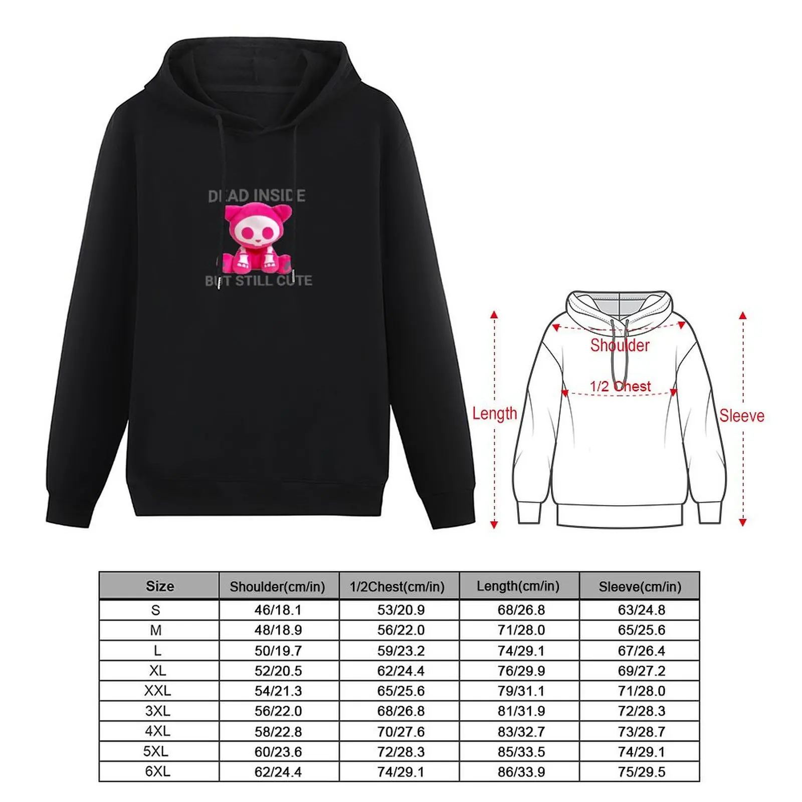 Dead inside but still cute Pullover Hoodie korean autumn clothes aesthetic clothing men's coat men's hoodies