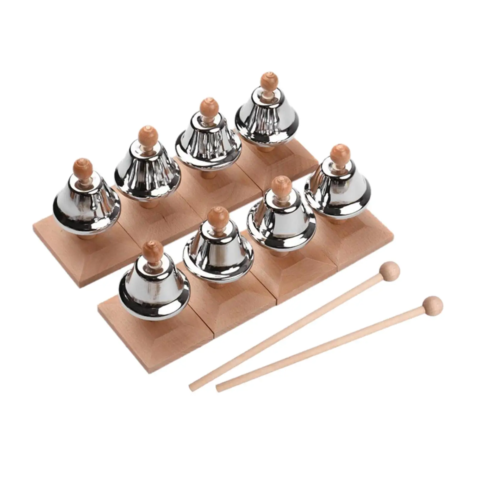 Hand Bells Baby Percussion Instrument Toy With Mallet for Children