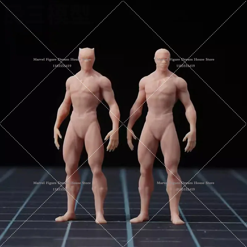 Muñeca de escena en miniatura a escala 1/64 1/43, modelo blanco, cómics sin panizados, figura de acción de Pantera Negra, versión 2