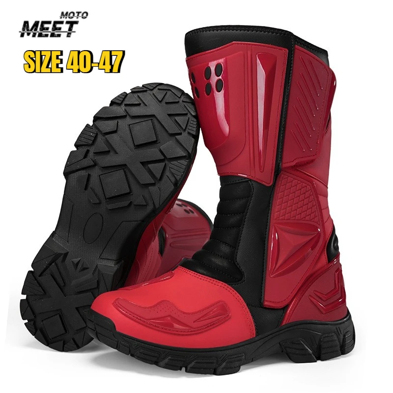 

Motocross Dirt Bike Boots Off-Road Motorcycle Riding Shoe Four Season Wear-resistant Breathable Off-road Motorcycle Riding Shoes