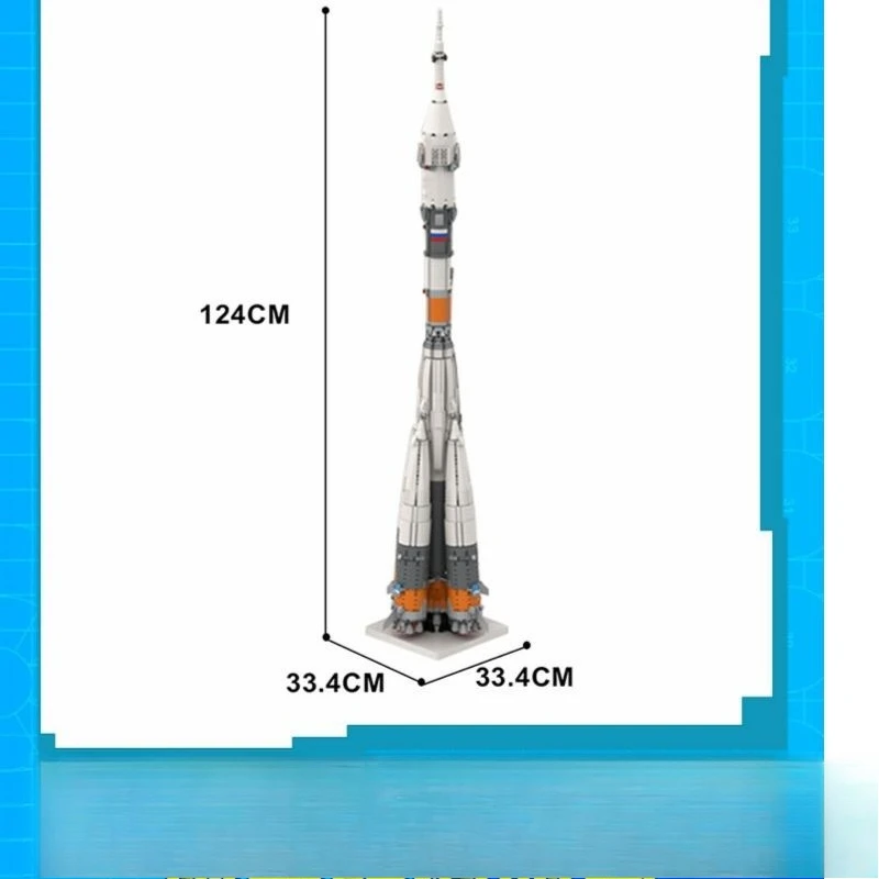Space Sojus-FG Soyuz rocket small particle assembly building block puzzle