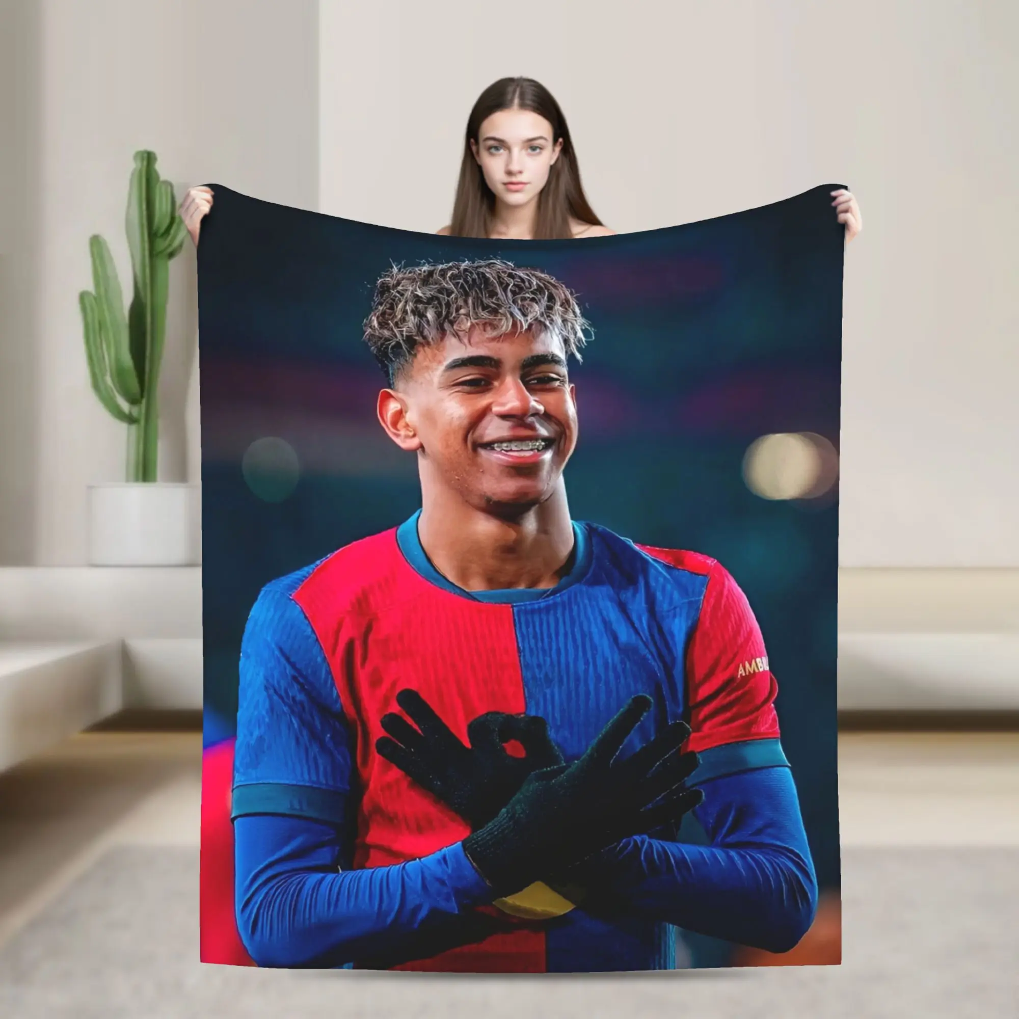 Lamine Y-Yamal Blankets Football Soccer Flannel Novelty Warm Throw Blanket for Home Restaurant Textile Decor