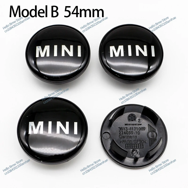 4pcs 54mm Car Wheel Center hub Cap Badge Dust-Proof Covers Emblem Sticker Car Styling For MINI Coopers S JCW R52 R53 R54 R55 R56