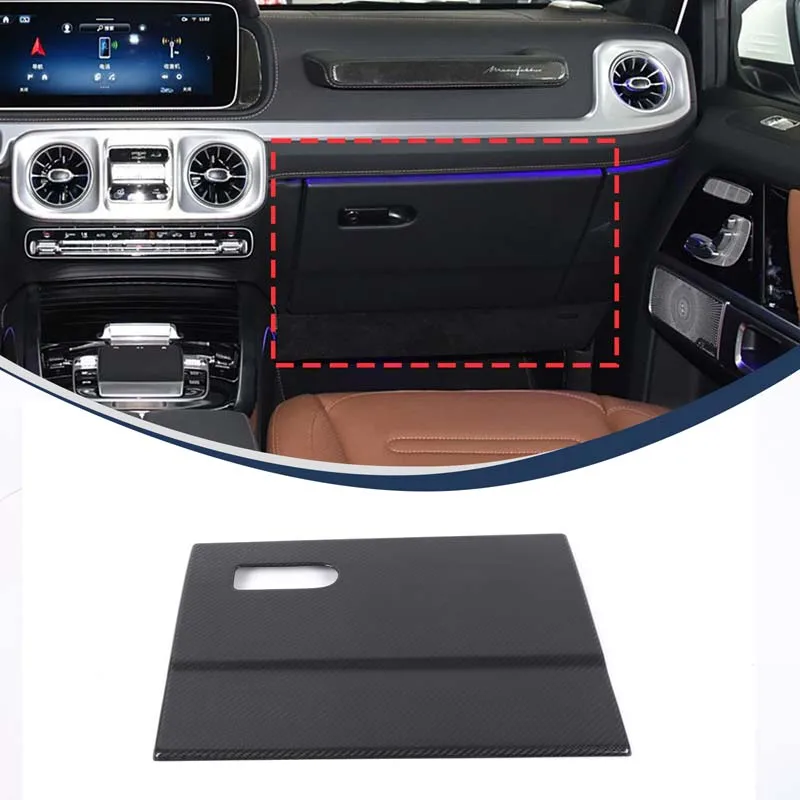 

For Mercedes Benz G-Class W464 W465 2019-2025 Real Carbon Fiber Glove Box Cover Sticker Car Interior Accessories