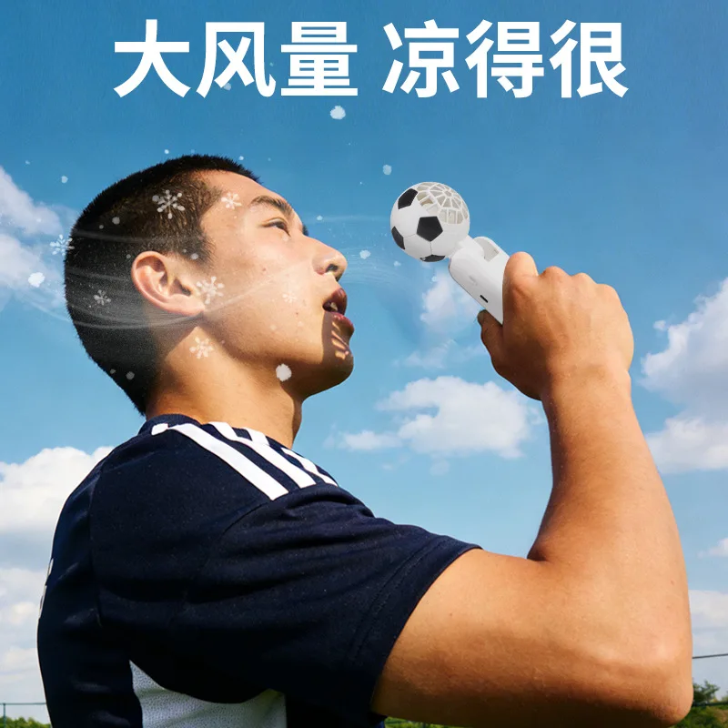 New Ice Cooling Spherical Handheld Fan 100 Speed Adjustable Portable USB Rechargeable Mini Fan