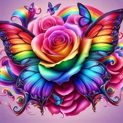 RUOPOTY Butterfly Full Diamond Painting Kit For Adults 5D Rhinestone Embroidery for Home Wall Decoration