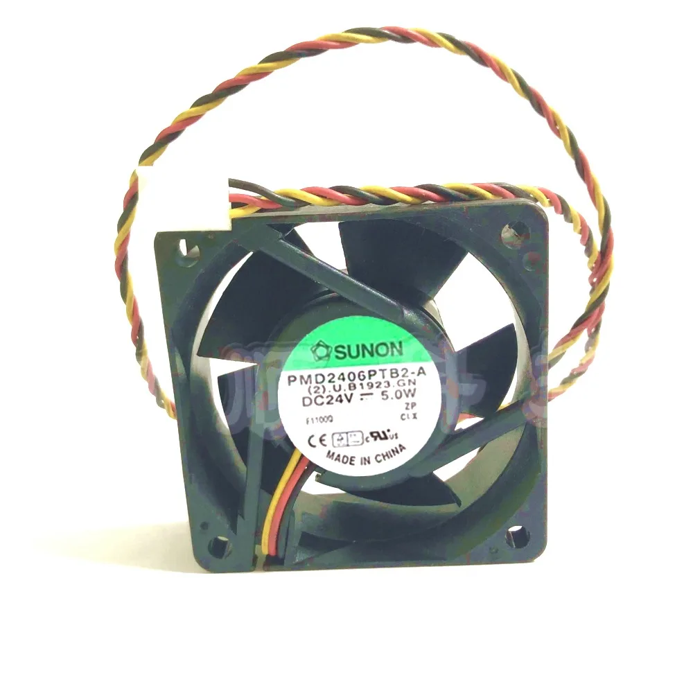SUNON PMD2406PTB2-A 2.U.B1923.GN DC 24V 3.8W 60x60x25mm 3-Wire Server Cooling Fan