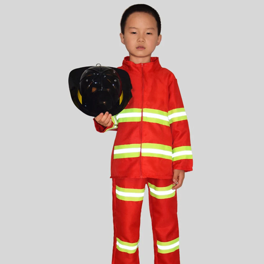4pcs Safe Helmets Plastic Children Toy Kids Fireman Hat Decorative Fire Simulated Firefighter Hat Festive Supplies Children