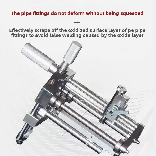 Professional PE pipe scraper with large diameter, 63 - 400, made of aluminum alloy and electroplated chrome coating design