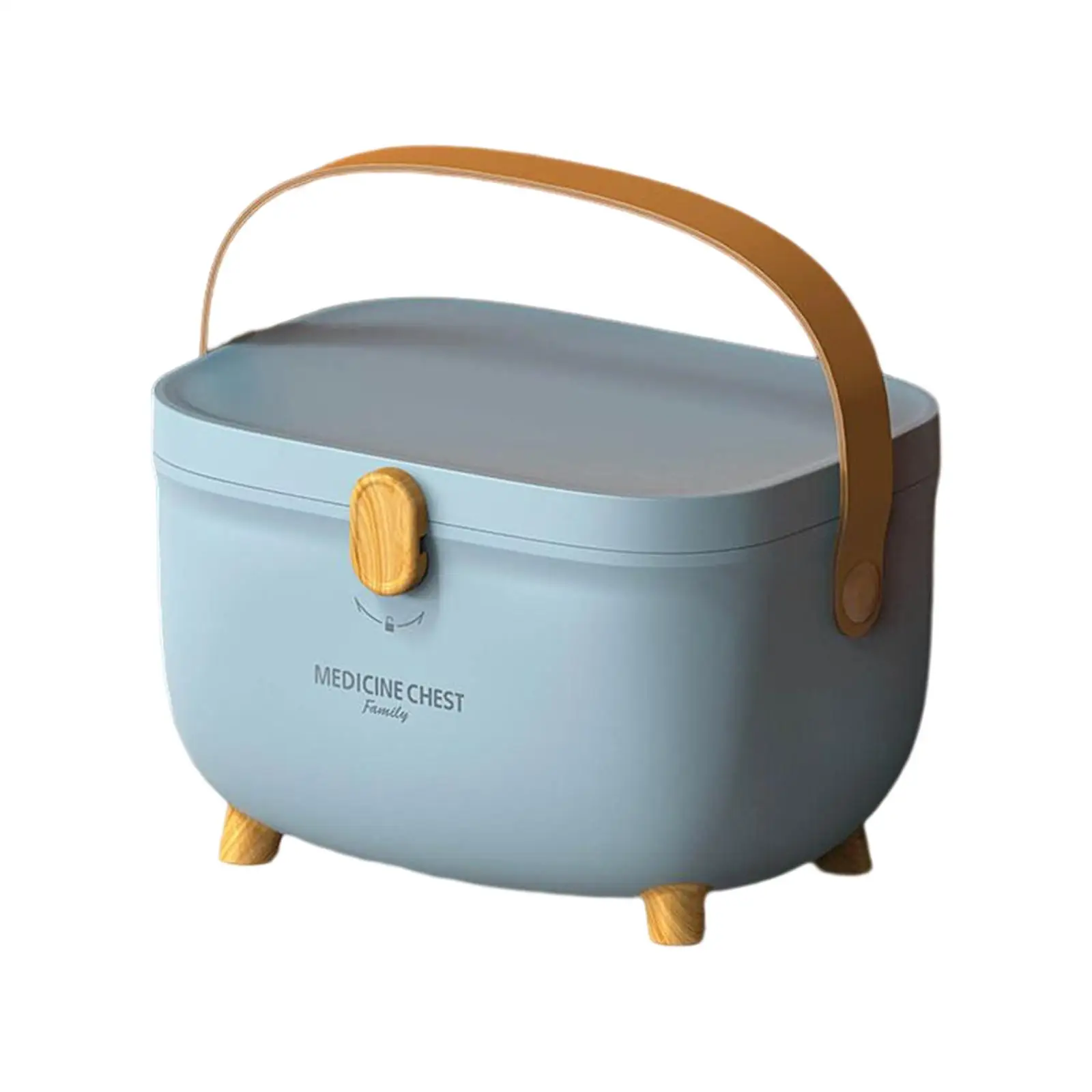 صندوق تخزين الإسعافات الأولية، صندوق حاوية متعدد الأغراض مقاوم للغبار مع مقبض