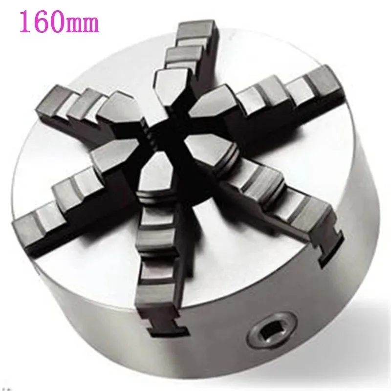 160mm 6 Jaw Lathe Chuck Self-Centering Chuck 6'' 6 Plain Back Hardened Steel for CNC Milling Lathe Machine Lathe Chuck