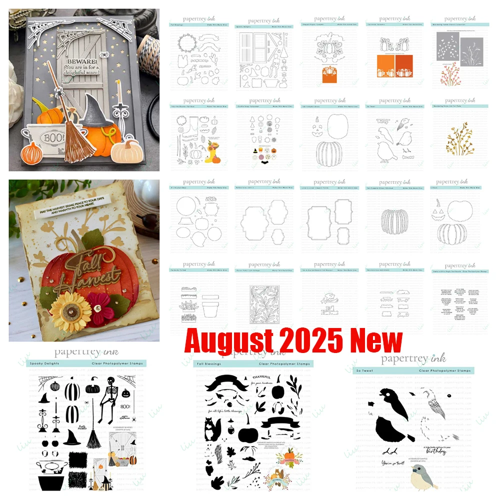 

Fall Halloween Cookie Swap Pumpkin Metal Cutting Dies Stamps Stencils and Hot Foil for DIY Scrapbook Photo Album 2025 August New