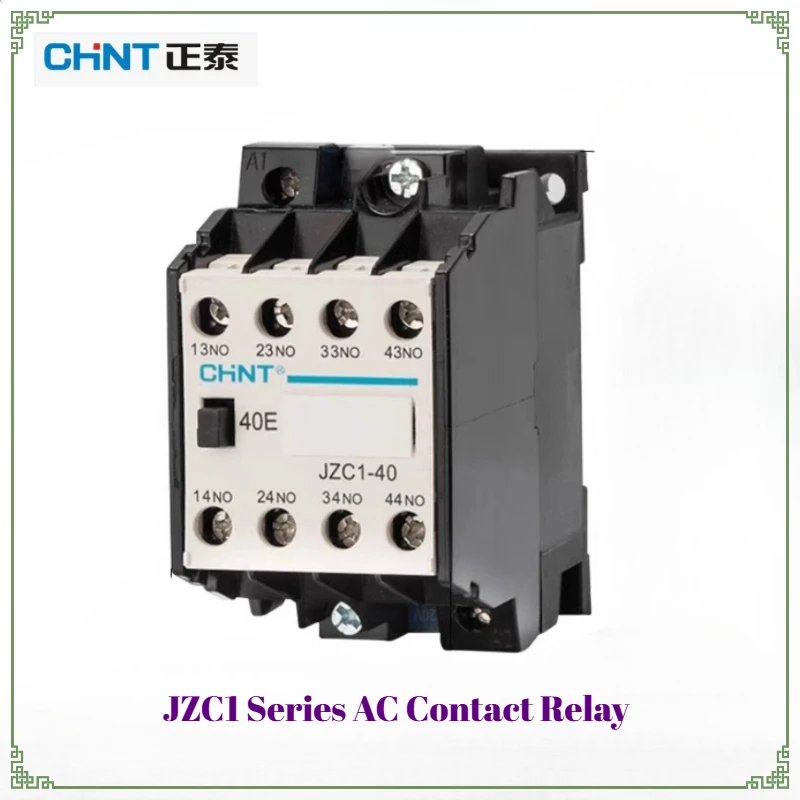 

Chint AC Contact Relay JZC1-22/31/40 AC220V/380V High Stability for Industrial Use 2NO2NC/3NO1NC/4NO