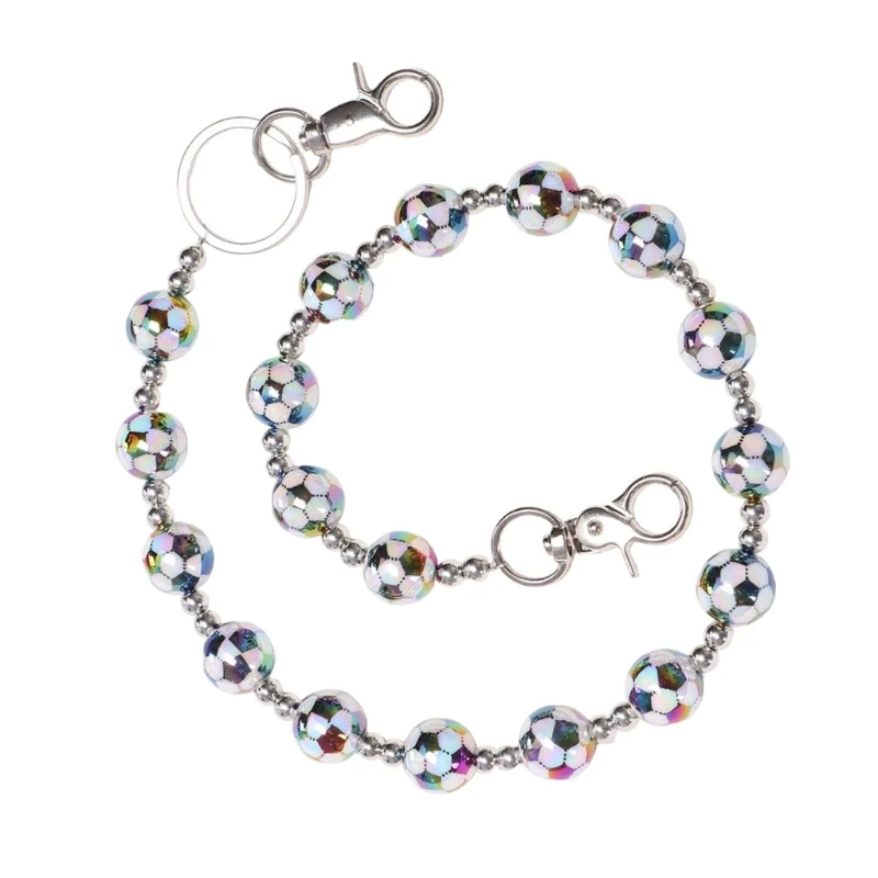 50LE Stylish Waist Chain Bead Charm Pants Jeans Chain for Daily Trousers Enhancer