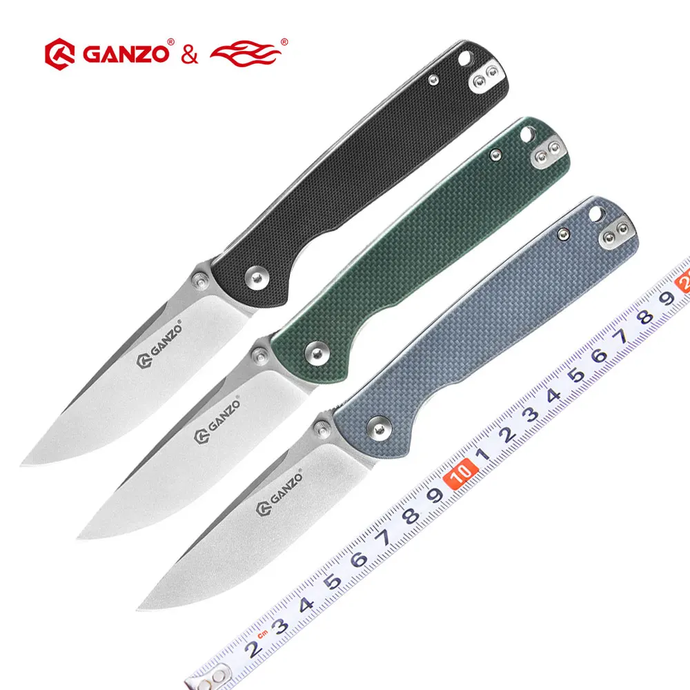 

+-57HRC FBknife Ganzo G6805 8CR14 blade G10 Handle EDC Folding knife Camping tool Hunting Pocket Knife tactical outdoor tool