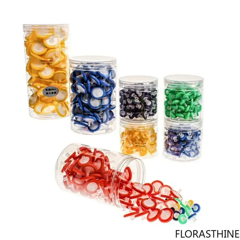 100pcs /box Lab 13mm/ 25mm MCE/Nylon/ PTFE Millipore Membrane Filter Syringe 0.22 or 0.45um Needle Filter Lab Equiptment