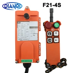 F21-4S 220V Industrial Wireless Radio remote controller switch for crane 1 receiver+ 1 transmitter 4 function with Emergency