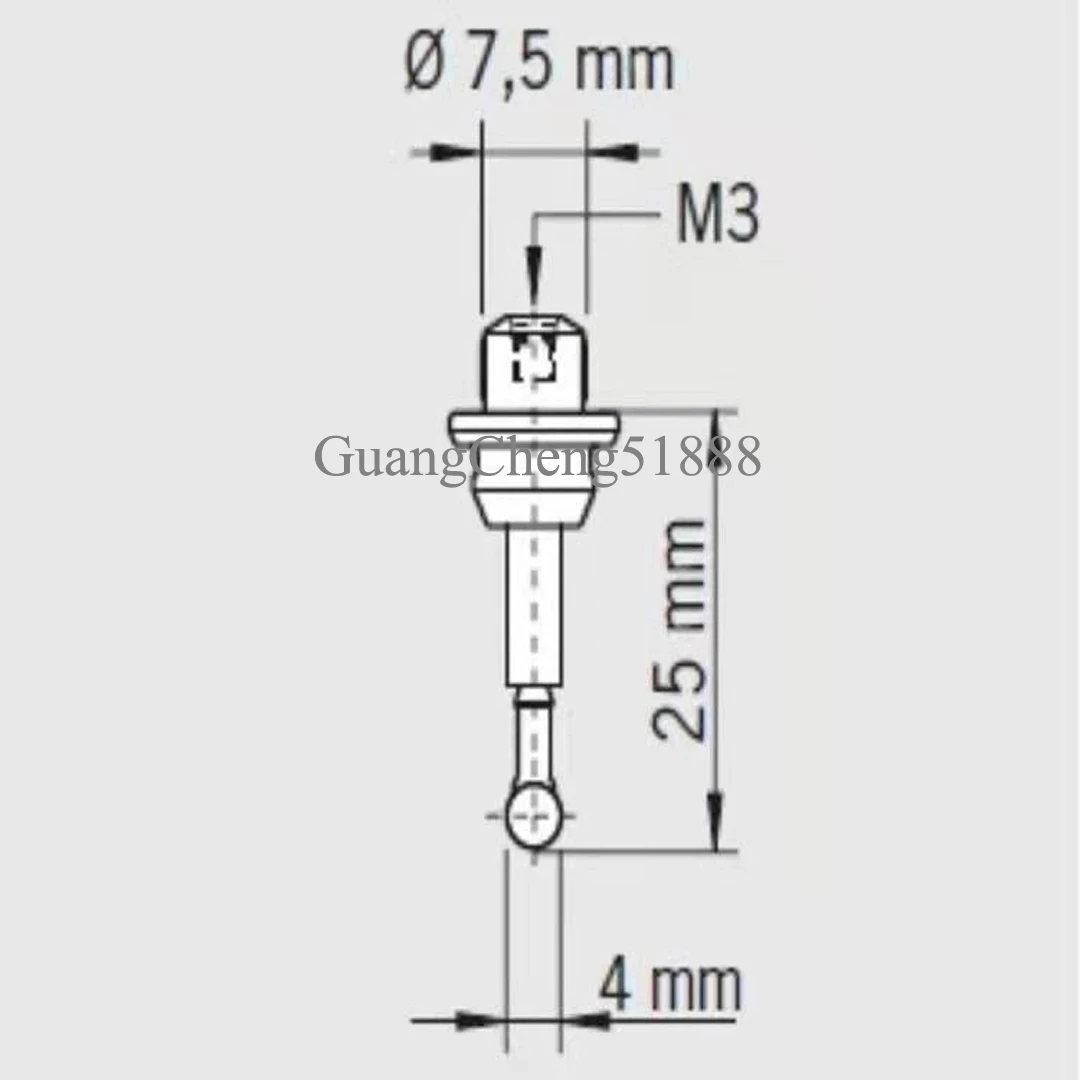 Imagem -02 - Sensor 80.362.00 Toque Ponta de Prova Stylusm3 mm Rubi Bola Cerâmica Haste Cnc Cmm Máquina 1pc 3d