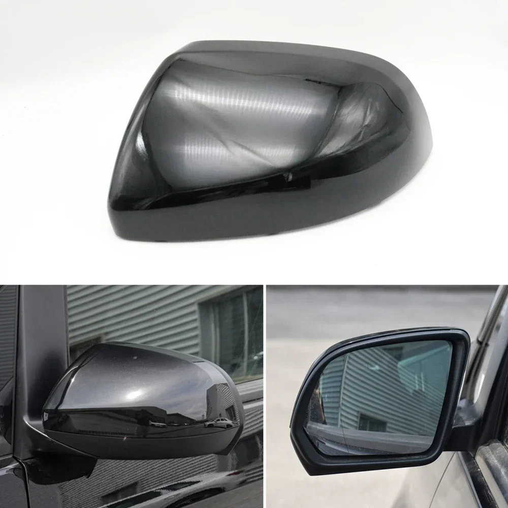 

For Mercedes-benz V Class Vito Metris W447 W448 V260 2015-2023 Car Exterior Rearview Mirror Housing Shell Cover Glossy Black Cap