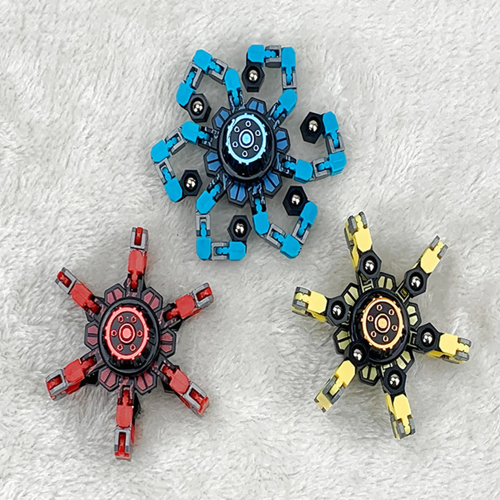 Deformação Robô Brinquedo para Crianças, Corrente DIY, Antistress Hand Spinner, Vent Fingertip Top, Giroscópio Mecânico, Stress Relief Gift