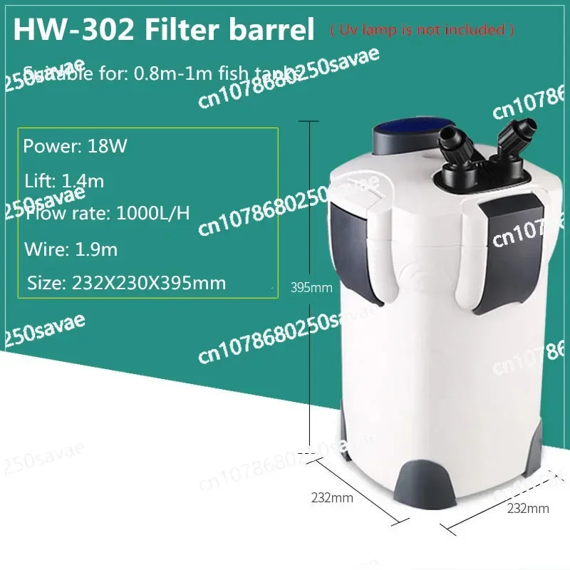 Ultra-Quiet External Aquarium HW302 HW303A HW303B HW304A HW304B Fish Biochemical Filter Water Treatment Bucke