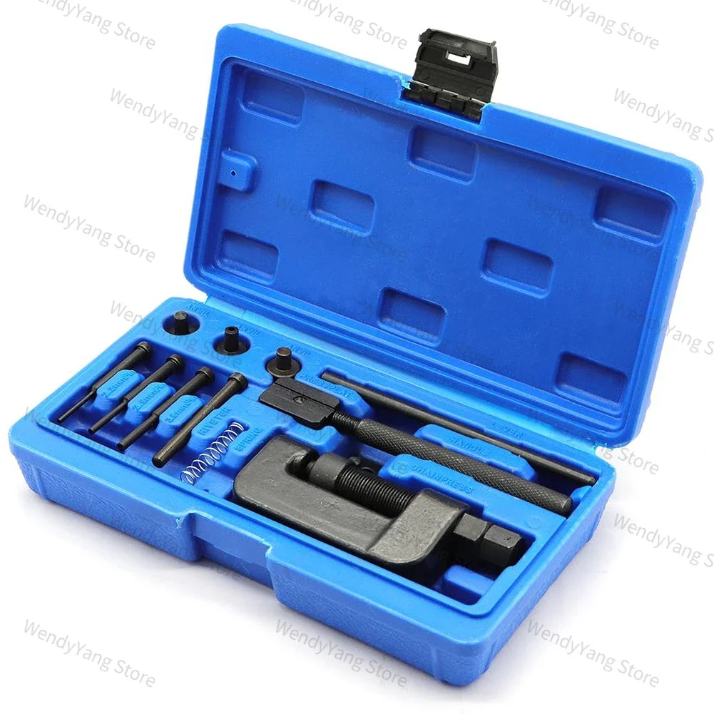 

Motorcycle 4 Pins Chain Cutter Breaker Splitter Riveting Tool Rivet Repair Set For Chain 415/420/428/520/525/530/630 Motorbike