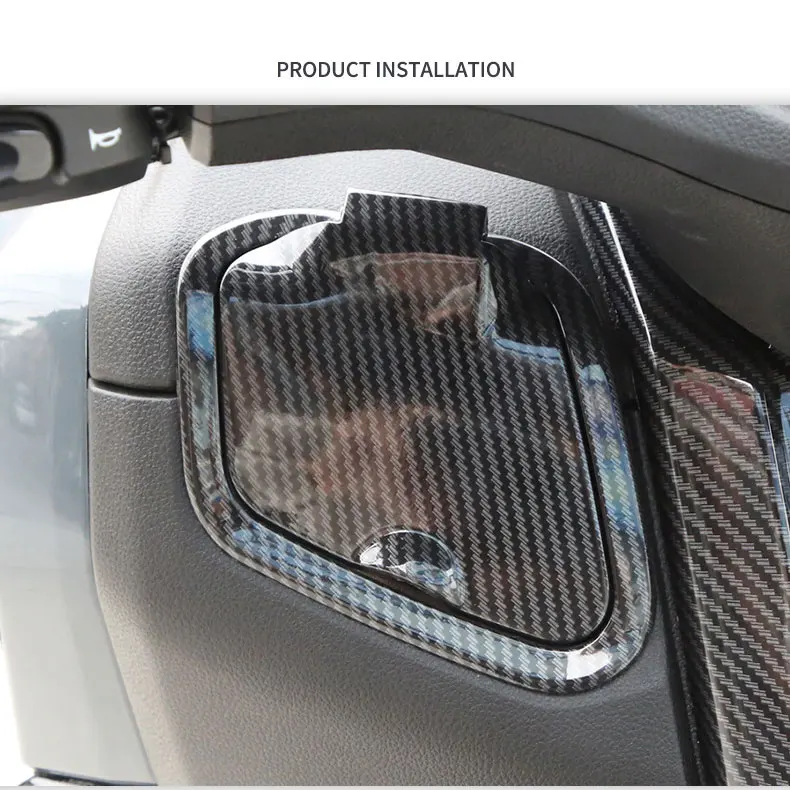 

Motorcycle Side Pocket Storage Cover Waterproof Guard Charger Cap Carbon Fiber Pattern Compatible For NMAX125 NMAX155 NMAX V1 V2