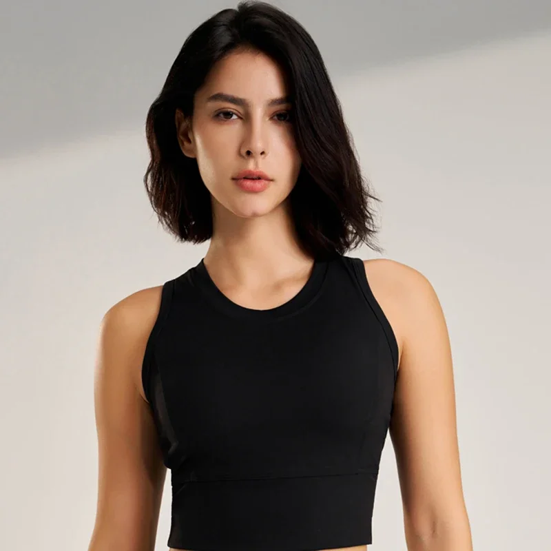 سترة يوجا نسائية مثيرة صغيرة بدون أكمام تسمح بمرور الهواء وسريعة الجفاف من الداخل إلى الخارج، سترات رياضية بدون أكمام