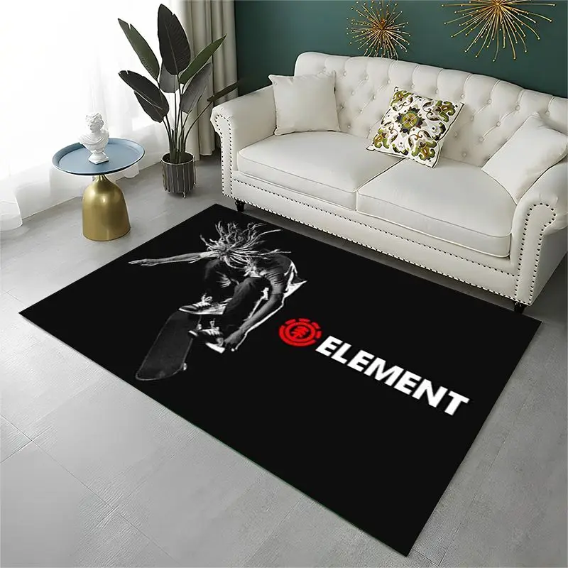 Alfombra Antideslizante para Sala de Estar, Alfombra Suave para Dormitorio, Sala de Juegos, Sofá, Decoración del Hogar, Felpudo, Patineta Clásica E-Element de Boardsport