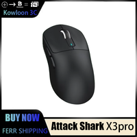 Attack Shark X3pro Gaming Office Mouse RGB Backlight Tri-mode Wireless Bluetooth 2.4G PAW3395 Sensor Lightweight Portable