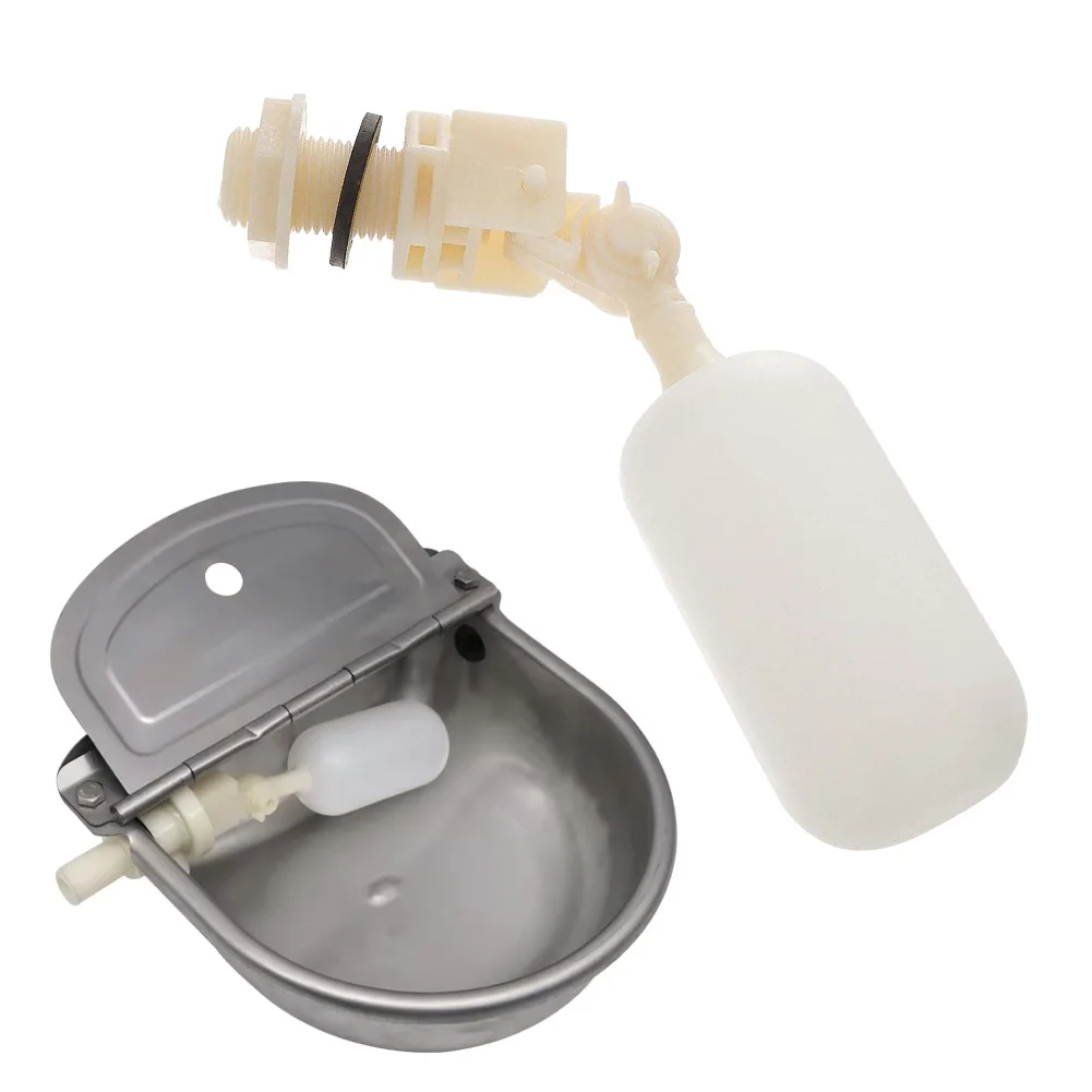Fazenda gado ovelha cão 1/2 " bebedouro automático tigela válvula flutuante plástico tanque de peixes aquário umidificador de água válvula ferramenta gado